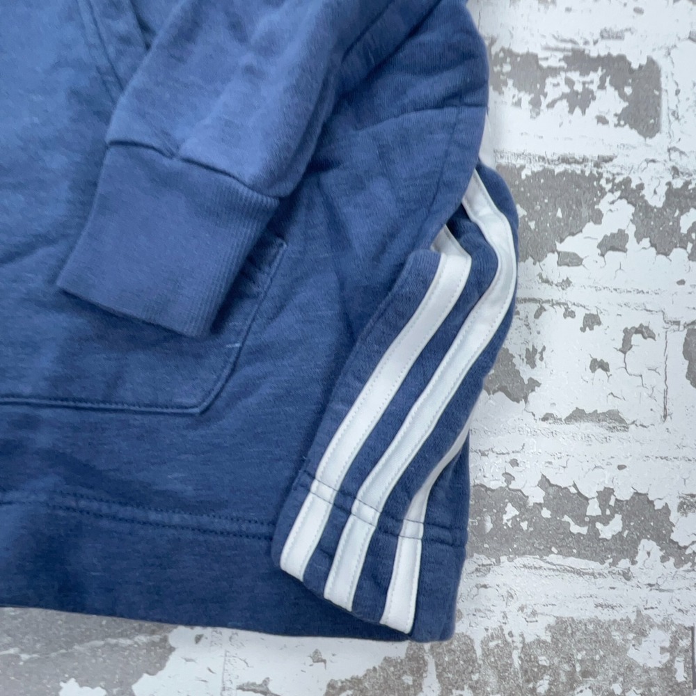 Adidas Hoodie Women Medium Blue White Sweatshirt Sweater Spell Out Logo * - Picture 6 of 14